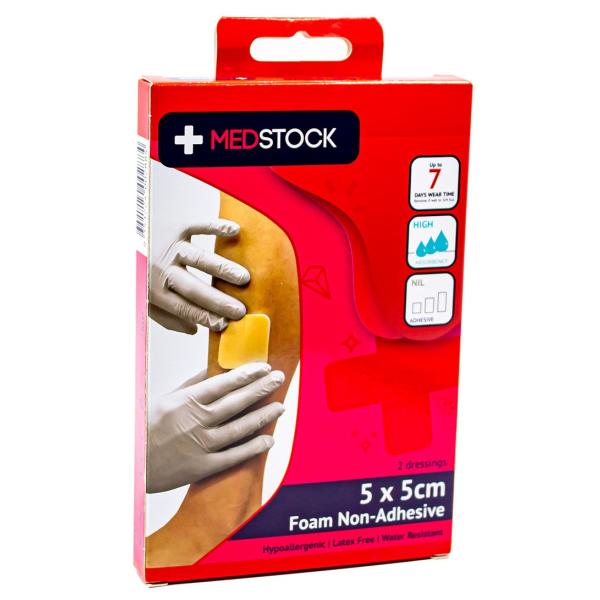 FOAM SILICONE MEDSTOCK ADHESIVE 10X10CM (10)