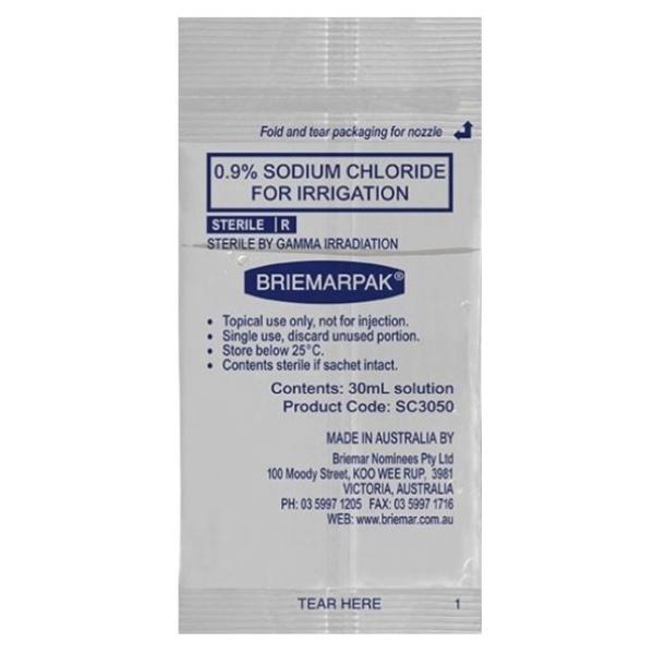SODIUM CHLORIDE 0.9% IRRIG. 30ML SACHET (75)     