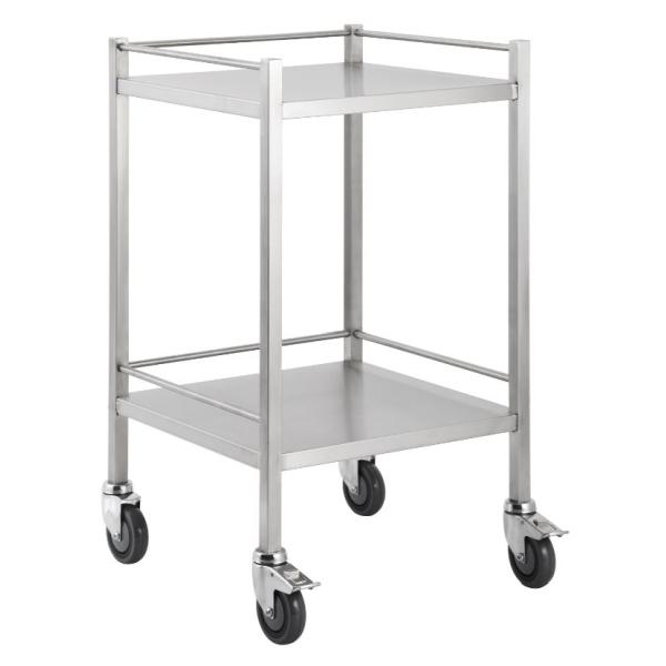 TROLLEY SINGLE S/S 2 SHELVES 50X50X90CM          