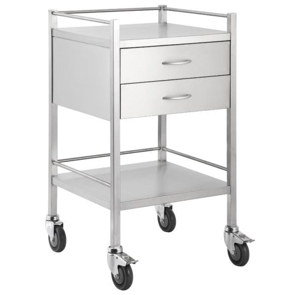 TROLLEY SINGLE S/S 2 DRAWERS 50X50X90CM          