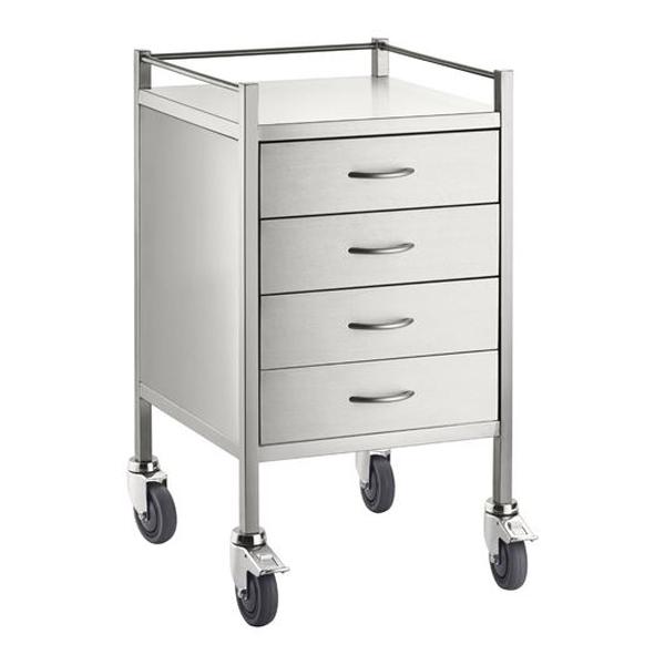 TROLLEY SINGLE S/S 4 DRAWERS 50X50X90CM          
