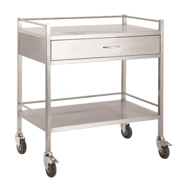 TROLLEY DOUBLE S/S 1 DRAWER 80X50X90CM           