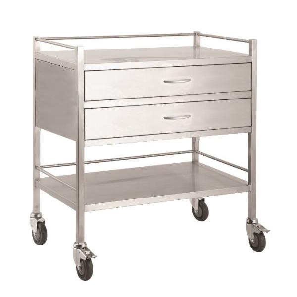 TROLLEY DOUBLE S/S 2 DRAWERS 80X50X90CM          
