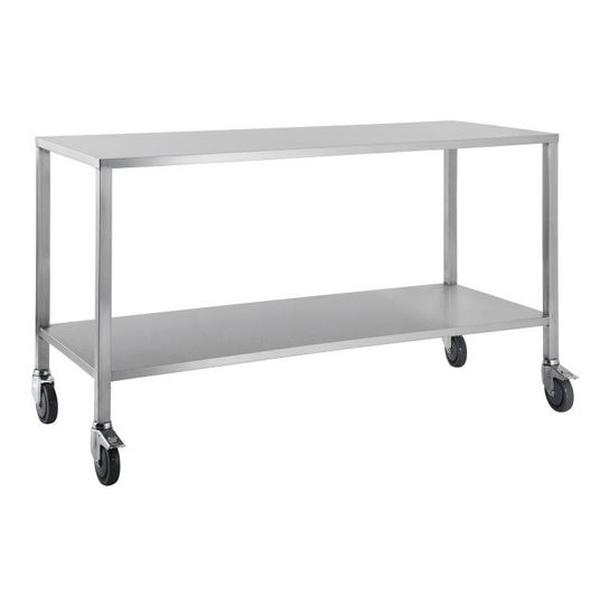 TROLLEY DOUBLE S/S FLAT TOP 80X50X90CM           