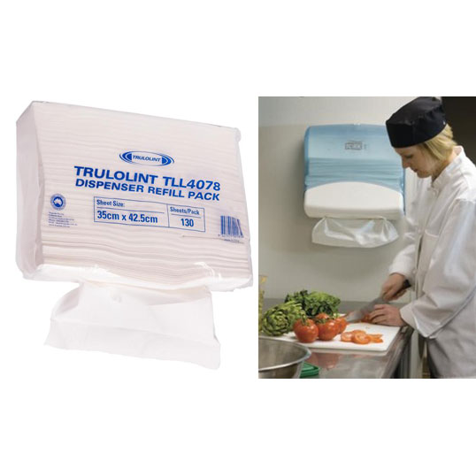 WIPES TRULOLINT CLEANING 35X42.5CM (5 X 130/PK)