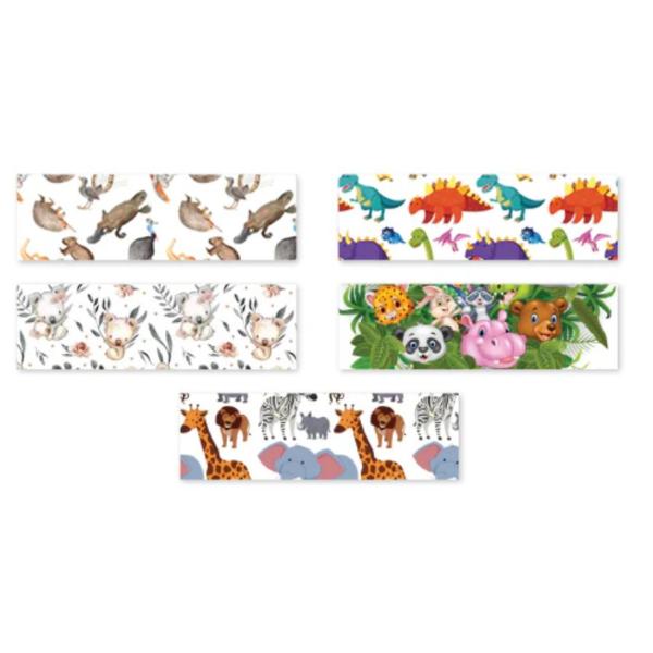 SIMPLE TUBE TAPE ANIMALS MIXED DESIGNS (5)