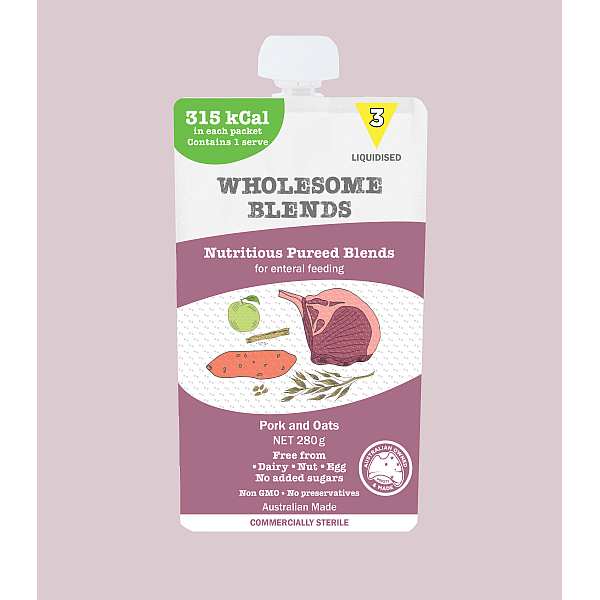 WHOLESOME BLENDS PORK AND OATS 280G