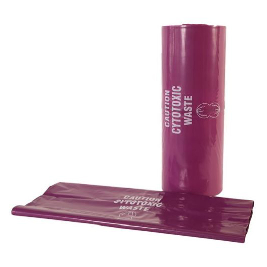 CYTOTOXIC WASTE BAG 72L PURPLE ROLL (100)